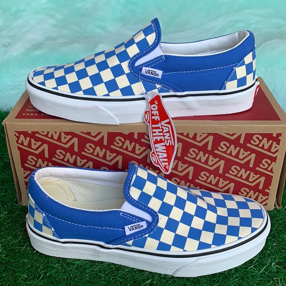 VANS CLASSIC SLIP ON CHKRBRD NEBULAS Bl/Trwht WMNS - Picture 3 of 16